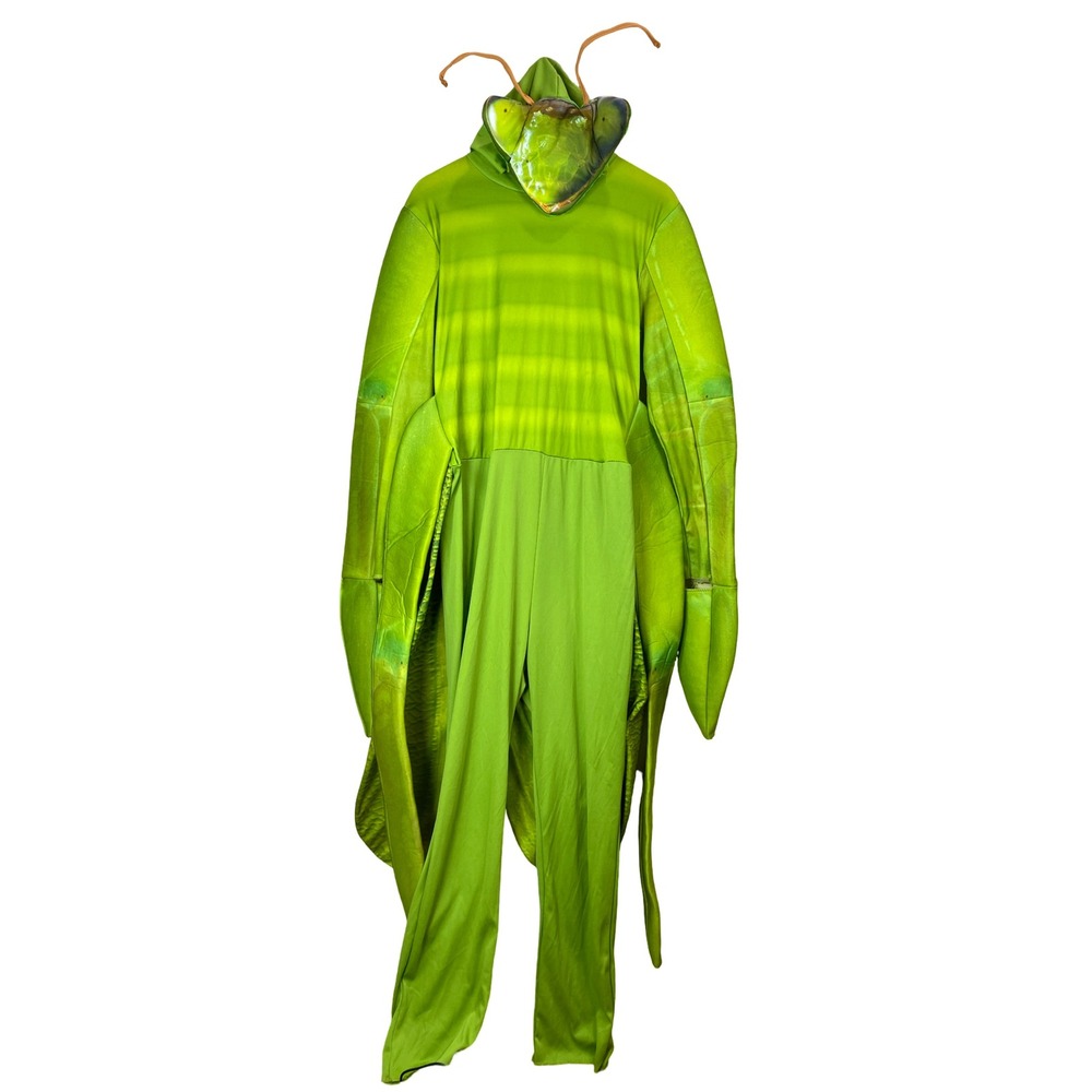 Praying Mantis Adult Costume Green Insect Bug Jumpsuit Halloween Outfit - Picture 3 of 7